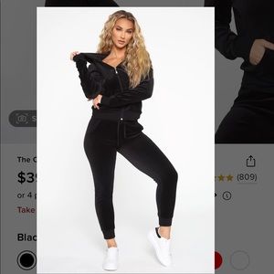 Brand New Fashion Nova Trendsetter Velour Set